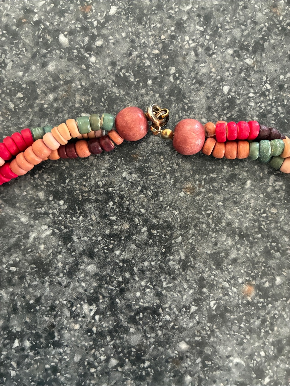 Boho Style Multicolor Beaded Twist Necklace - Women's Jewelry - Picture 3 of 5